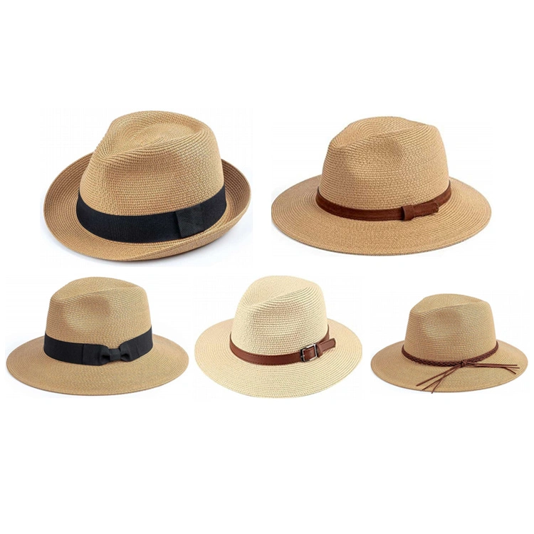 Wholesale Summer Beach Sun Hats Girls Ladies Women Wide Brim Foldable Straw Hats with Custom Logo