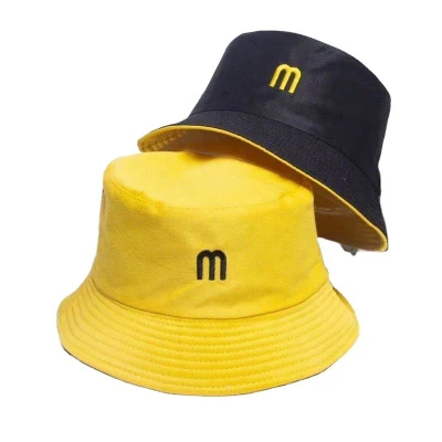 Sombrero de pescador de dos caras barato, sombrero de pescador Reversible para adultos 100% algodón personalizado con logotipo