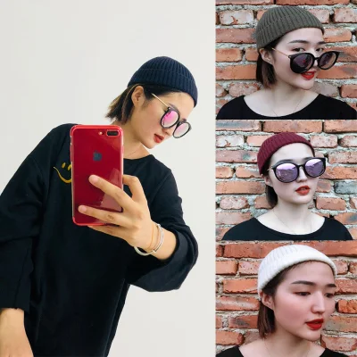 Gorro de lana con forro de piel para mujer, gorro de invierno de Color sólido para otoño, gorros suaves y cálidos a juego para hombre, gorros de regalo para niño y niña