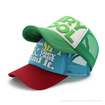 Gorra de camionero de gorra de béisbol de malla de lona de alta calidad personalizada