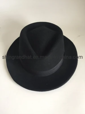 Sombrero Panamá de fieltro Fedora de ala ancha 100% lana para mujer